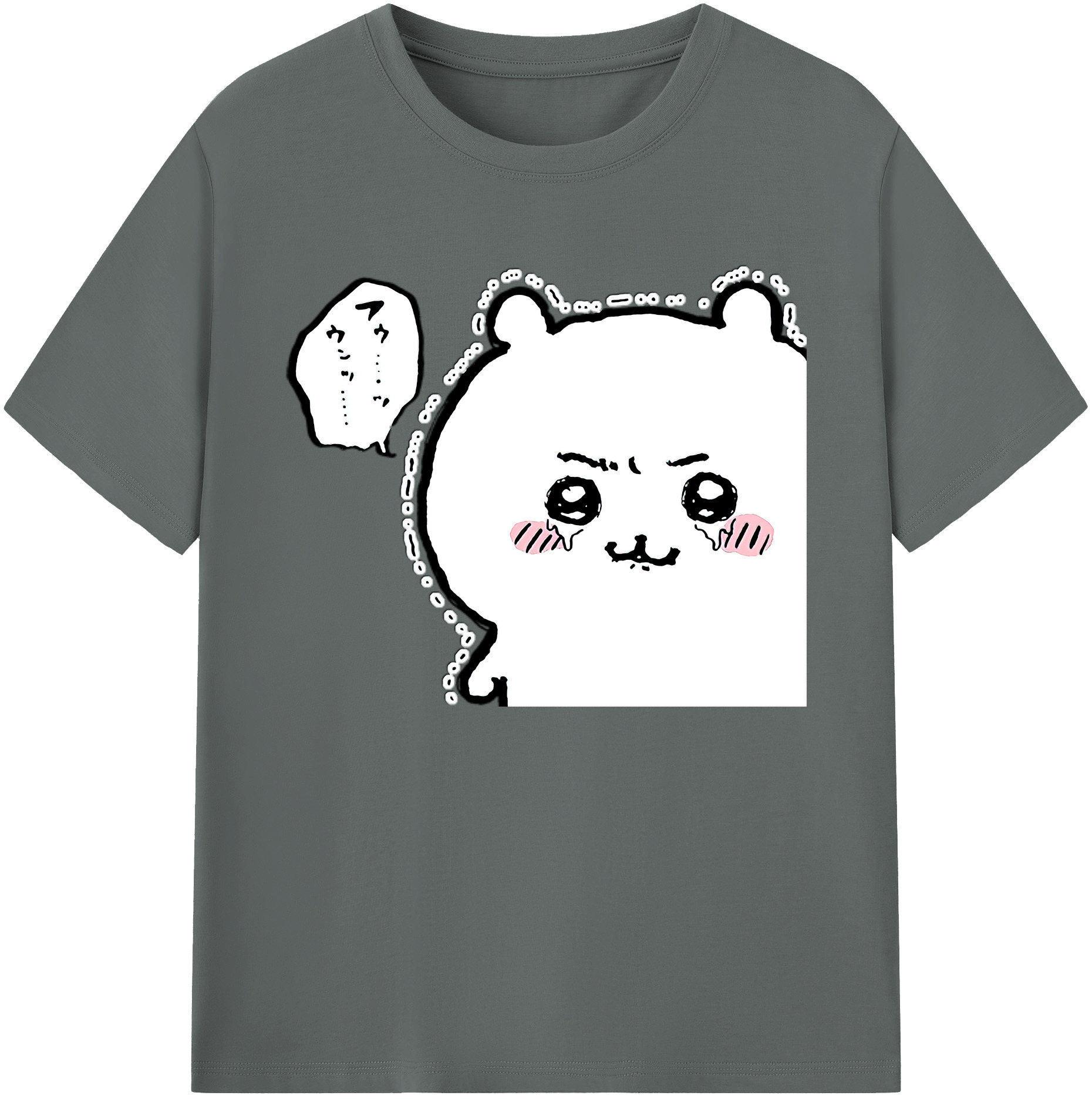 （画像用） ちいかわ ちいかわ Chii-kawa chiikawa 綿100％ メンズ半袖Tシャツ｜肌触りやわらか＆通気性